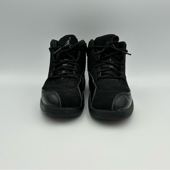 Nike Air Jordan 12 Retro Youth Size 3Y Black Suede Shoes Sneakers 510816-006 - Picture 3 of 10